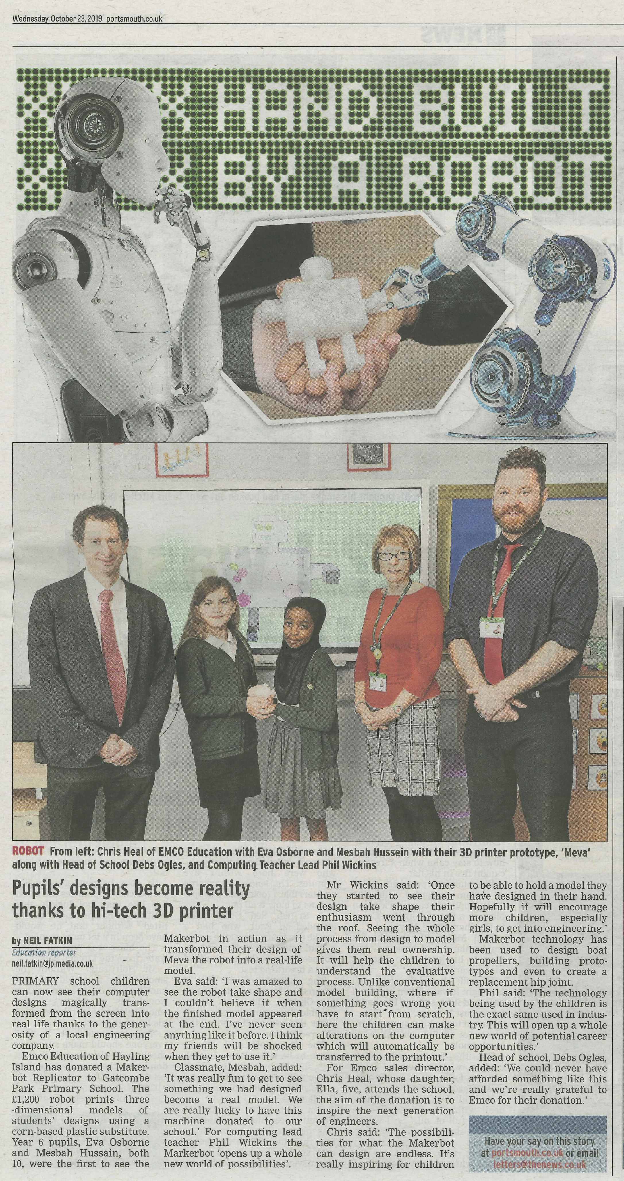 Portsmouth News Oct 2019 - Primary Computing Run Don't Walk