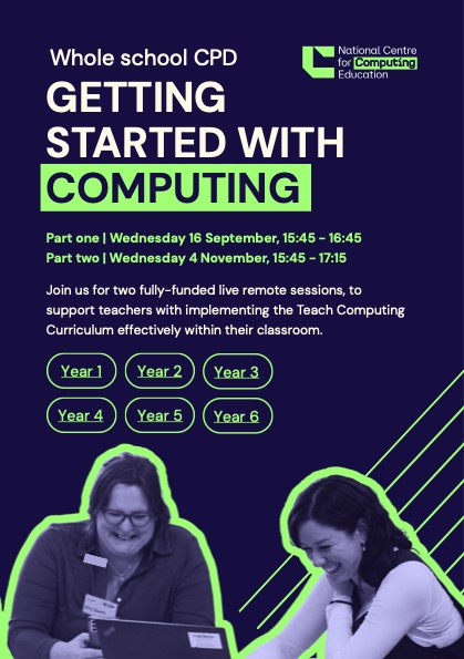 Live online ‘Getting Started’ CPD for the Teach Computing Curriculum ...